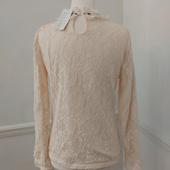 Clobee Off White Long Sleeve Lace Top - XXL NWT - Picture 5 of 7